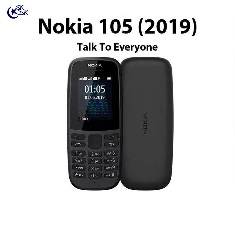 SKDK In stock Nokia 105(2019) Fashion Phone Dual Sim 1.77-inch Display 4mb Memory Flashlight Radio Fm Multi-functional Phone ราคา 372 บาท*ส่งฟรี
