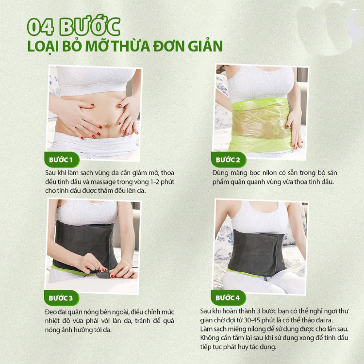 Bộ Ủ Nóng Tan Mỡ Slimming Body Sb2, Đai Ủ Nóng Slimming Body Giảm Mỡ Bụng Eo Thon Gọn Phiên Bản Cải Tiến