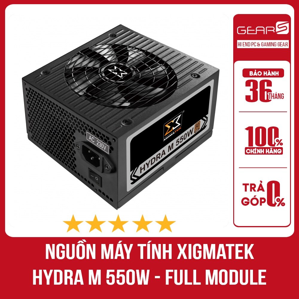 Nguồn máy tính xigmatek hydra m 550 - 80plus bronze, full module