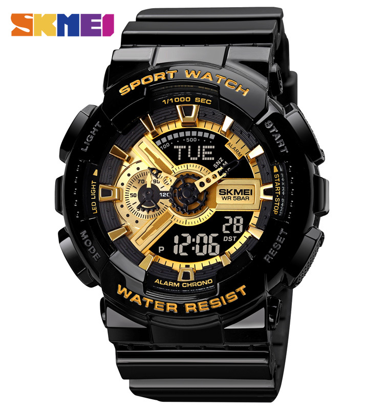 SKMEI Men Sport Fashion Watch Stainless Steel Waterproof Long Use Digital Watch Alarm Clock Wrist Watch for Man ราคา 285 บาท*ส่งฟรี