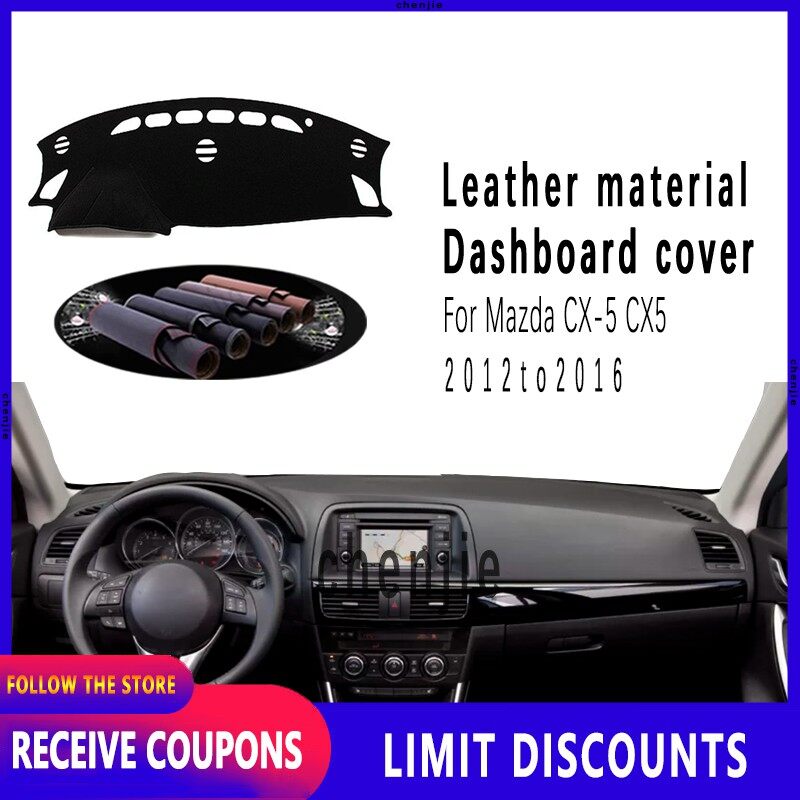 high quality for Mazda CX-5 CX5 2012 2013 2014 2015 2016 Insulated dashboard cover pad leather car accessories interior sun visor anti skid mat garnish ราคา 321 บาท*ส่งฟรี