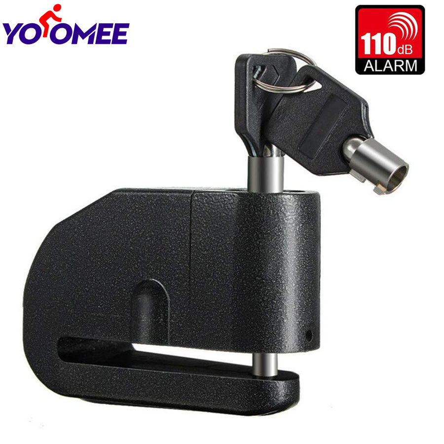 Yoomee 110db Khóa Báo Động Lớn Xe Máy Xe Đạp Chống Trộm Bánh Xe Phanh Khóa Báo Động Khóa Móc Chống Nước Cho Xe Máy, Xe Đạp Điện, Xe Tay Ga