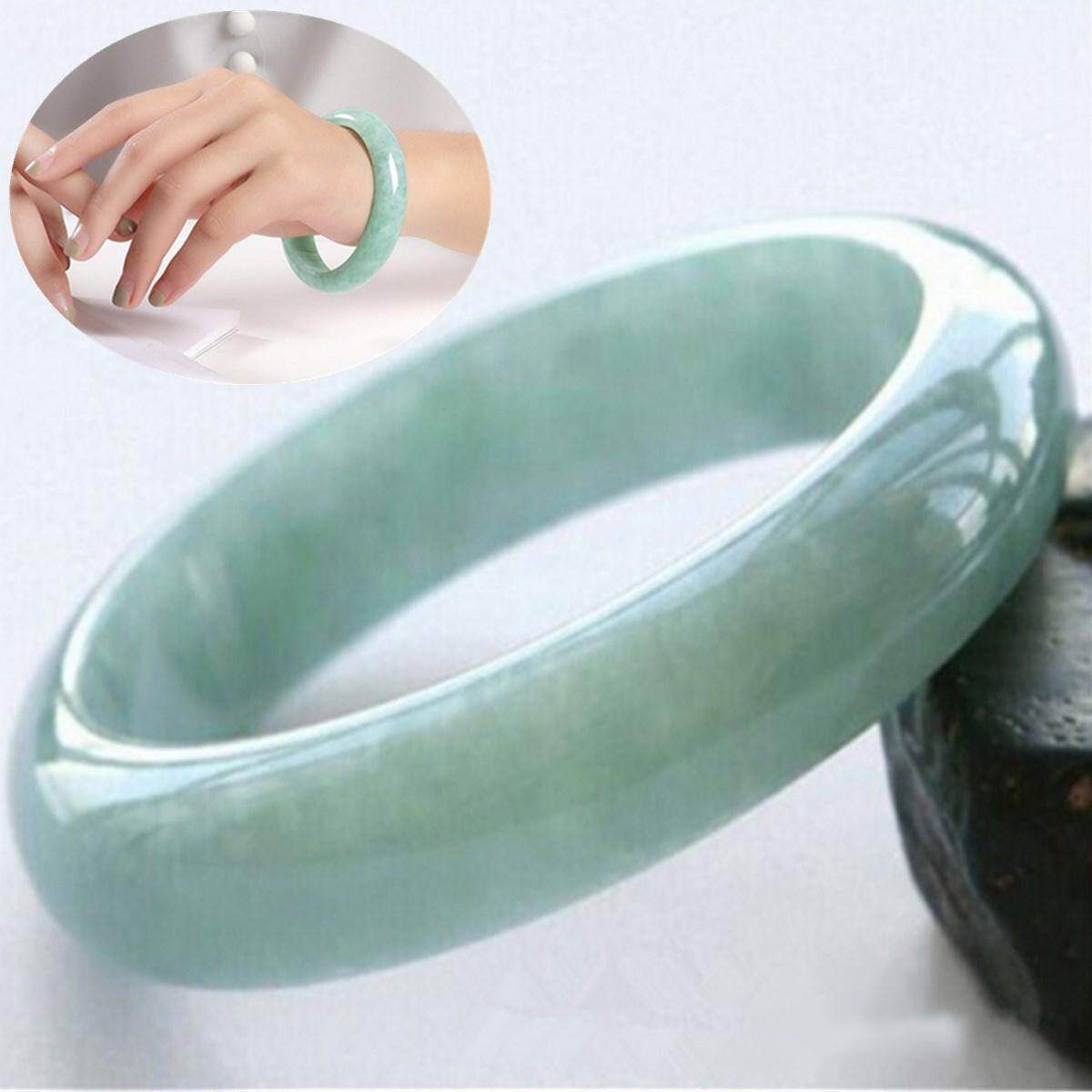Vòng tay màu xanh lá cây nhạt đẹp trung quốc cho nữ 53-64mm vòng tay ngọc bích chạm khắc bằng tay vòng tay ngọc bích màu xanh lá nhạt đẹp vòng tay ngọc bích chạm khắc bằng tay trung quốc a +-60mm -- 61mm