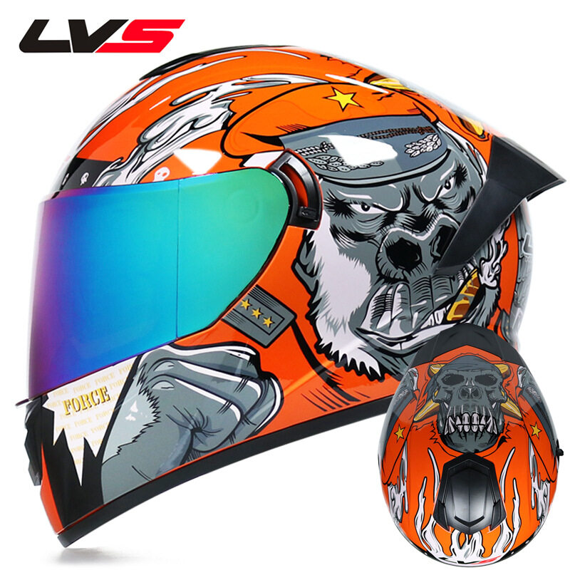 LVS helmet male motorcycle full helmet covered electric car four