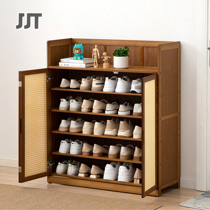 Simple shoe rack assembly, dustproof dormitory household door storage rack, door behind shoe rack, small shoe cabinet, solid wood multi-layered ราคา 2,410 บาท*ส่งฟรี