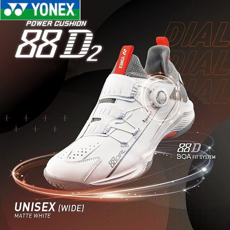 Yonex Mới Miếng Đệm Lực 88D 2 Giày Đánh Cầu Lông Chân Rộng Cho Nam Nữ Thoáng Khí Giảm Xóc Cứng Chống Trơn Trượt Yonex Giày Đánh Cầu Lông