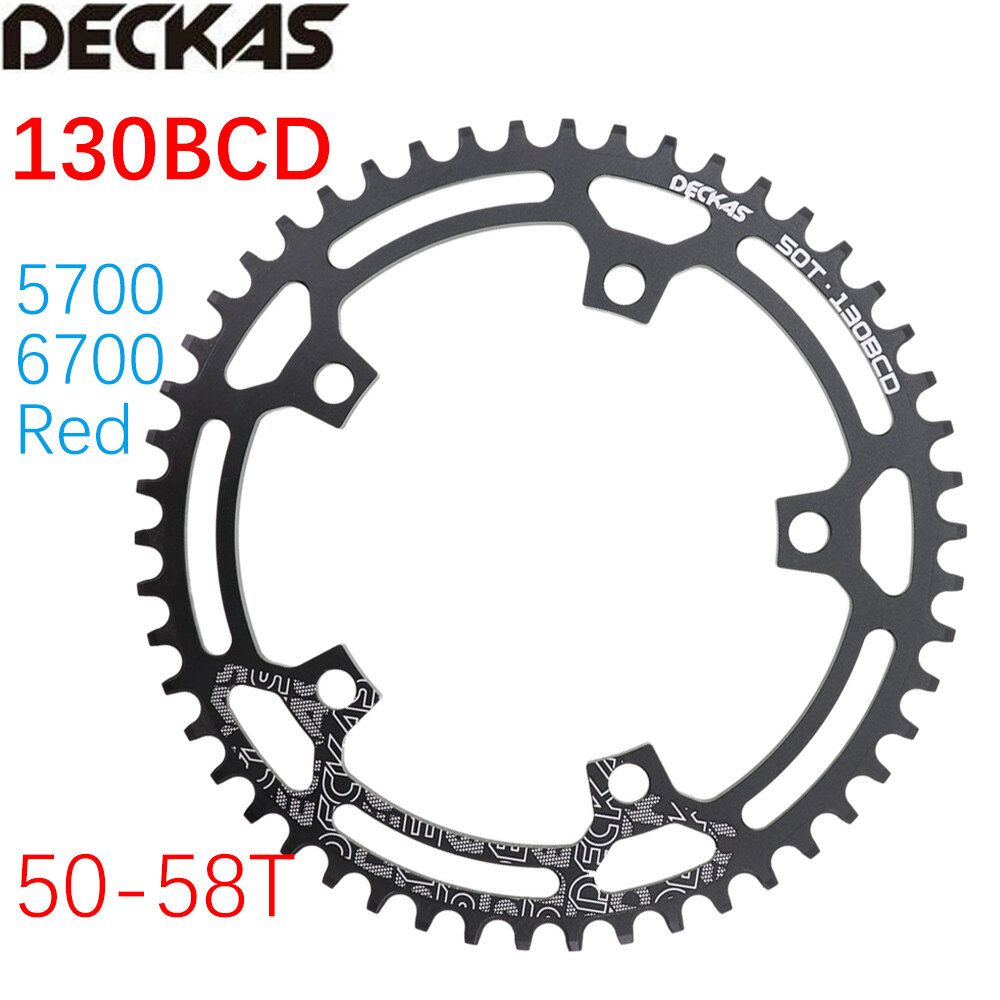 Vòng Xích Deckas Tròn 130 BCD Cho Shimano 5700 6700 50 52 55 58 T 60T Đường Xe Đạp ChainWheel 130bcd Đối Với Sram Đỏ