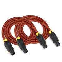 GOLLEY LION Speakon to Speakon Cables Professional 12 Gauge AWG Audio Cord DJ Speaker Cable Wire with Twist Lock - 2 Conductor