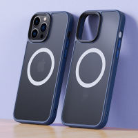 Sanptoch เคสโทรศัพท์แม่เหล็กหรูหราสำหรับ iPhone 12 13 14 15 16 17 Pro Max ใช้ได้กับ MagSafe และโปร่งแสงเคลือบด้านหลังพร้อมขอบซิลิโคนอ่อนนุ่มสำหรับ iPhone 17Air 16 Plus ระดับทหารเคสกันกระแทกกันกระแทก