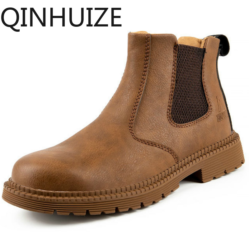 Giày Bảo Hộ Lao Động QINHUIZE Cho Nam, Giày Cổ Cao Bằng Thép, Chống Va Đập, Chống Đâm Thủng