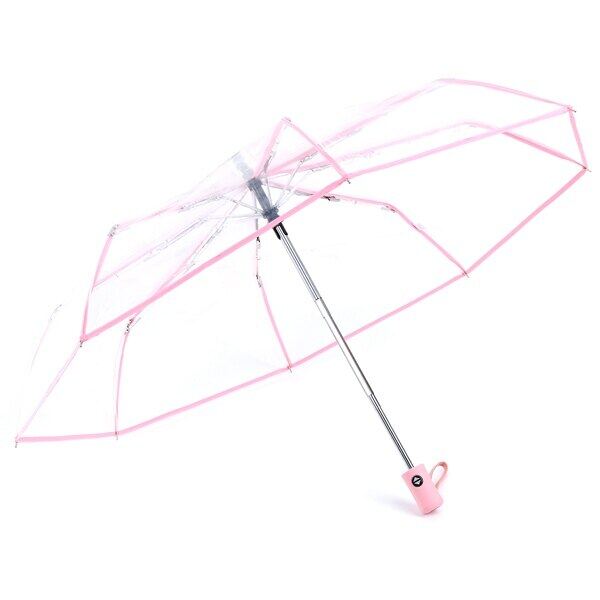 ร่มใสร่มอัตโนมัติฝนผู้หญิงผู้ชายอาทิตย์ฝนอัตโนมัติร่มขนาดกะทัดรัดพับกันลมสไตล์ร่มใส