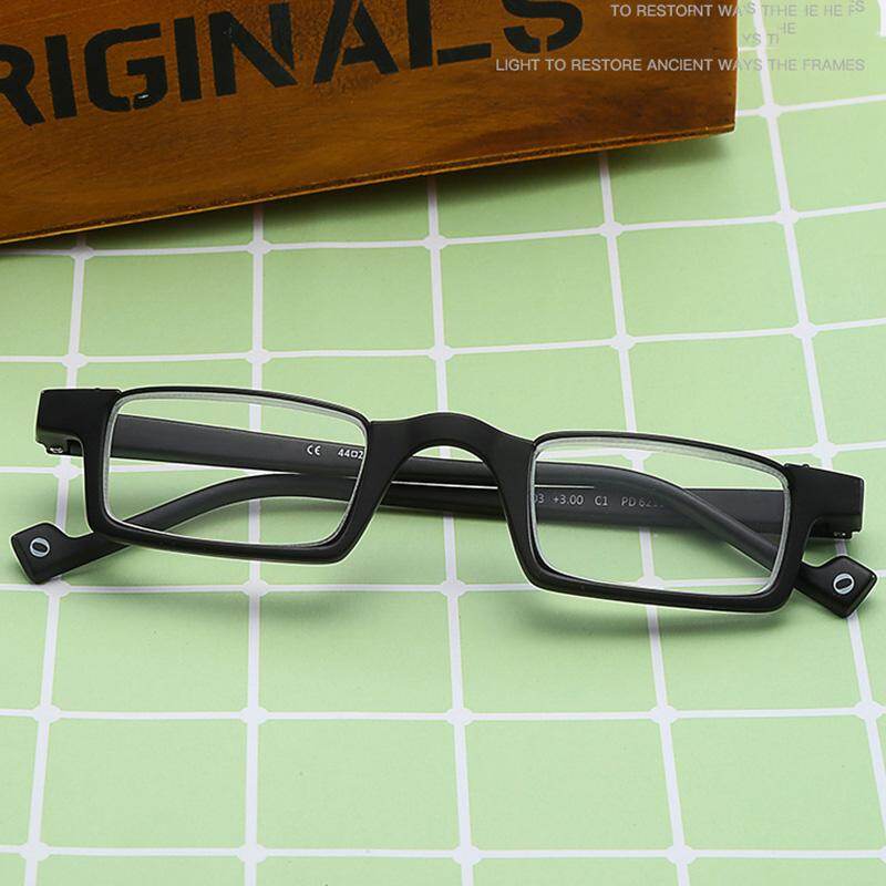 Kính đọc sách presbyopic cao cấp hình chữ nhật kính mắt unisex linh hoạt chăm sóc thị lực siêu nhẹ tr90 nửa gọng bán không gọng đầu đọc kính đọc sách với + 100 + 150 + 200 + 250 + 300 + 350 + 400