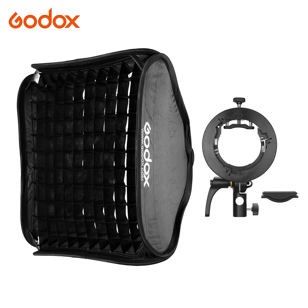 Godox hộp tản sáng đèn flash 6024inch lưới bên trong có giá đỡ s2-type túi đựng có giá đỡ cho đèn flash speedlite tương thích với dòng godox ad200pro/v1/dòng tt350/dòng v860 ⅱ/ad400pro