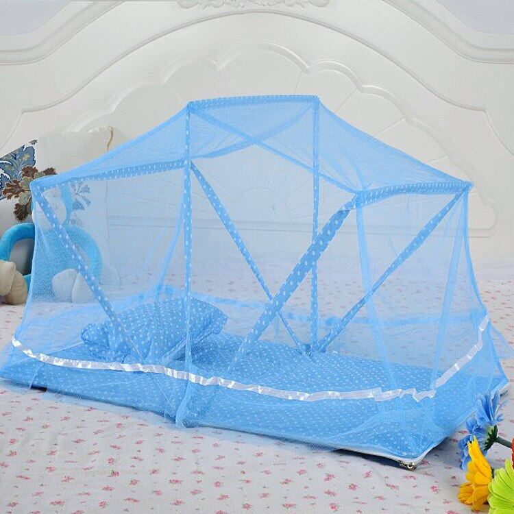Giường gấp cho bé sơ sinh Ding màn cũi gấp lưới chống muỗi nệm giường gối