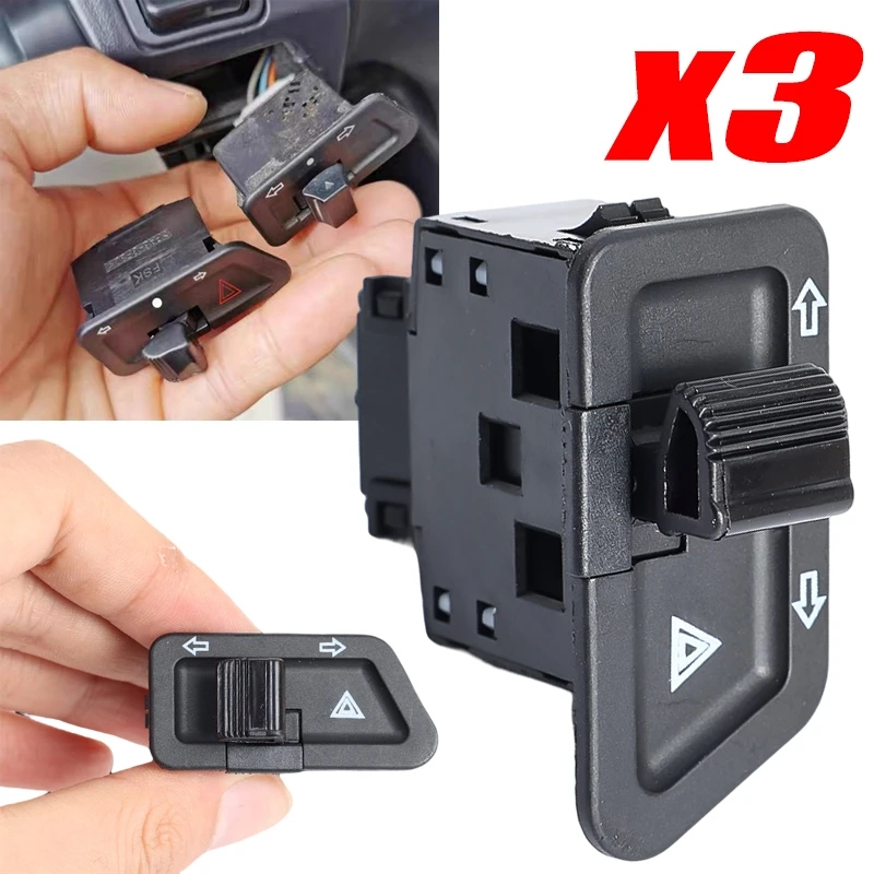 Đèn báo rẽ xe mô tô nút công tắc đèn cảnh báo xe ô tô điện đôi flash on/off nút bắt đầu cho xe tay ga gy6 125cc 150cc