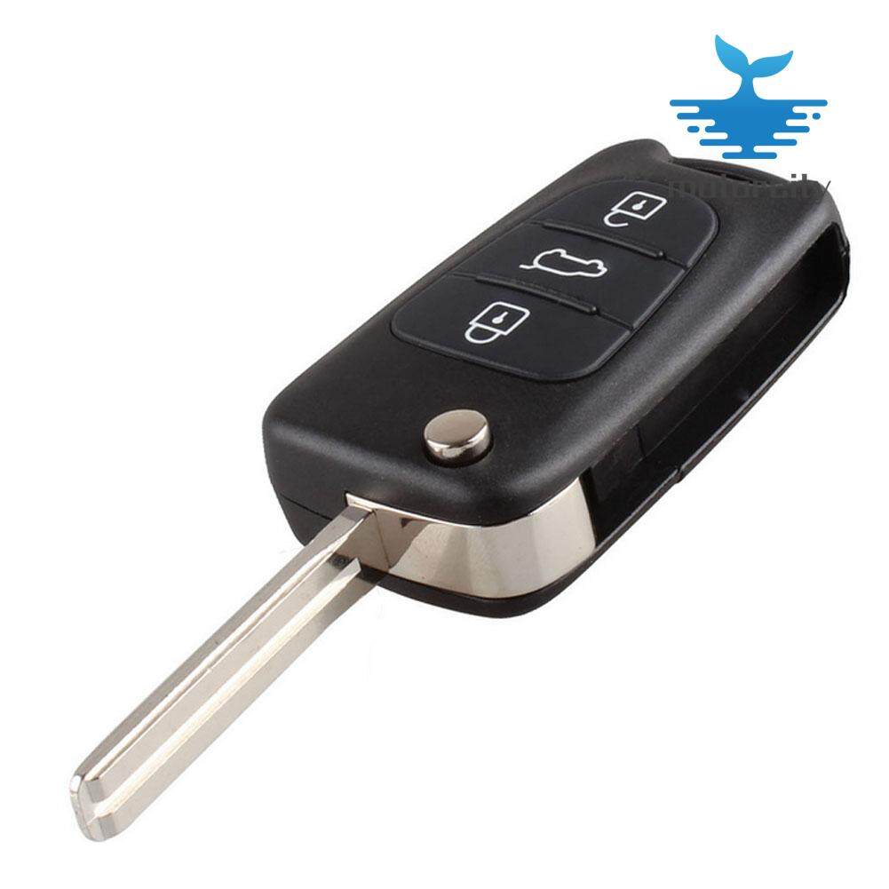 Uncut Blade 3 Buttons Flip Remote Key Shell For Kia K2 K5 HYUNDAI KIA Car