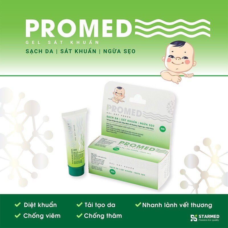 Kem bôi sát khuẩn liền da ngừa sẹo promed