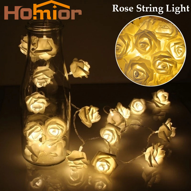 Đèn Thần Tiên Hoa Hồng Nhấp Nháy Đèn Dây USB 20 Đèn LED Trang Trí Nhà Cửa Valentine Màu Hồng Đèn Chiếu Sáng Ngày Lễ Ngoài Trời Thời Trang Bộ Trang Trí Lễ Tình Nhân Đám Cưới