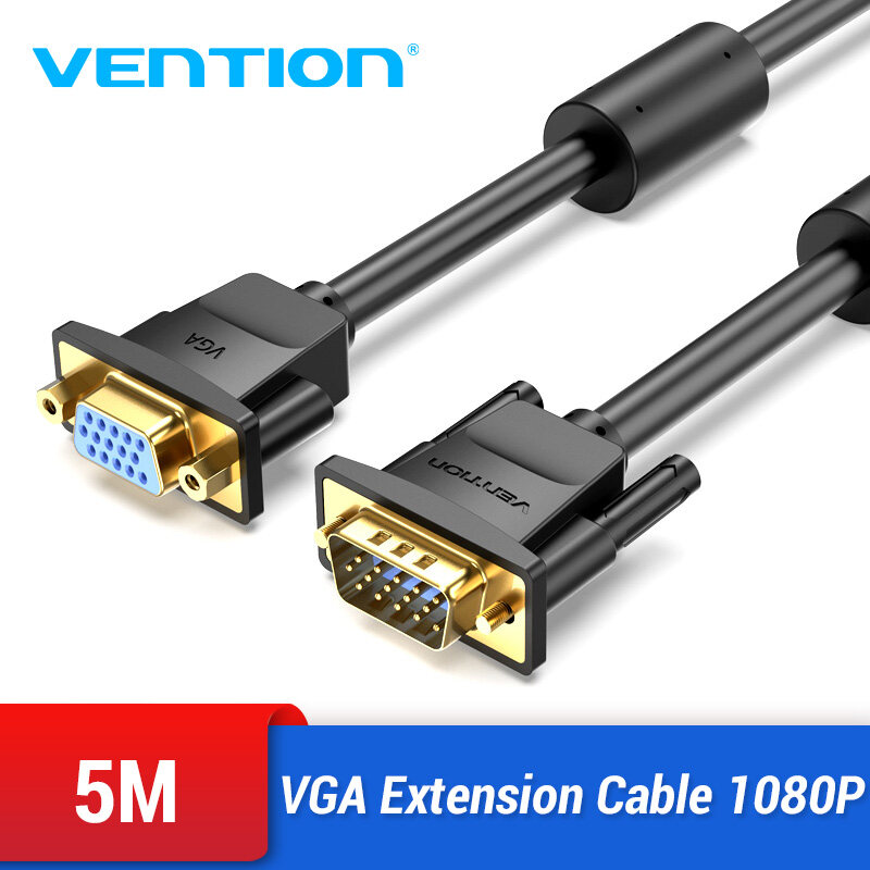 Vention VGA Extension Cable 1080P VGA Male to Female Extender Cable 1m 1.5m 2m 3m 5m for Computer Pr