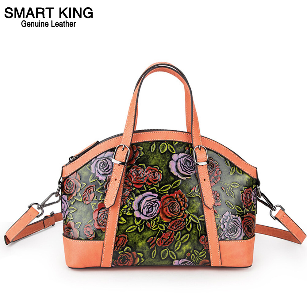 Smart King Handbag For Women Girls Genuine Cow Leather New Fashion Super Hot Retro Elegant Ladies Casual Multifunction Fashion Handbag ราคา 1,486 บาท*ส่งฟรี