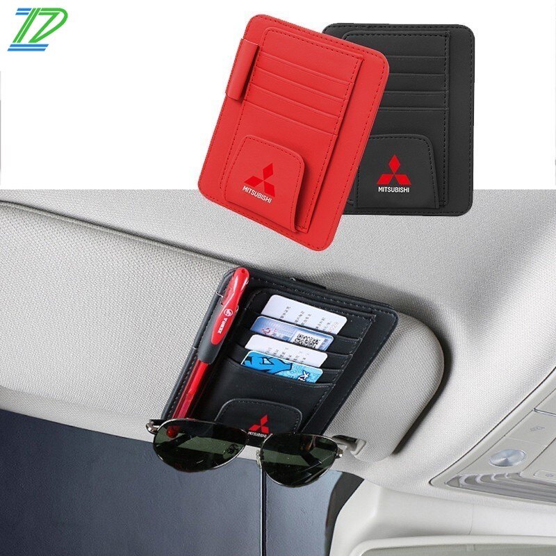 Car Sun Visor Point Pocket Organizer Pouch Bag Card Glasses Storage Holder For Mitsubishi Xpander Triton Lancer Evo Asx Mirage Outlander Grandis Pajero Attrage ราคา 158 บาท*ส่งฟรี