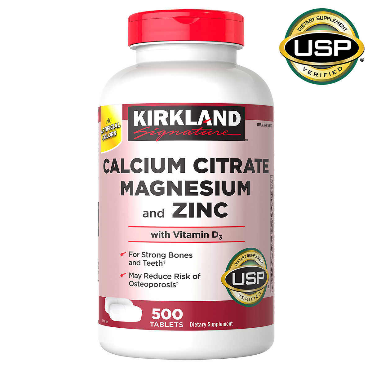 Kirkland Signature Calcium Citrate Magnesium and Zinc with Vitamin D3 500