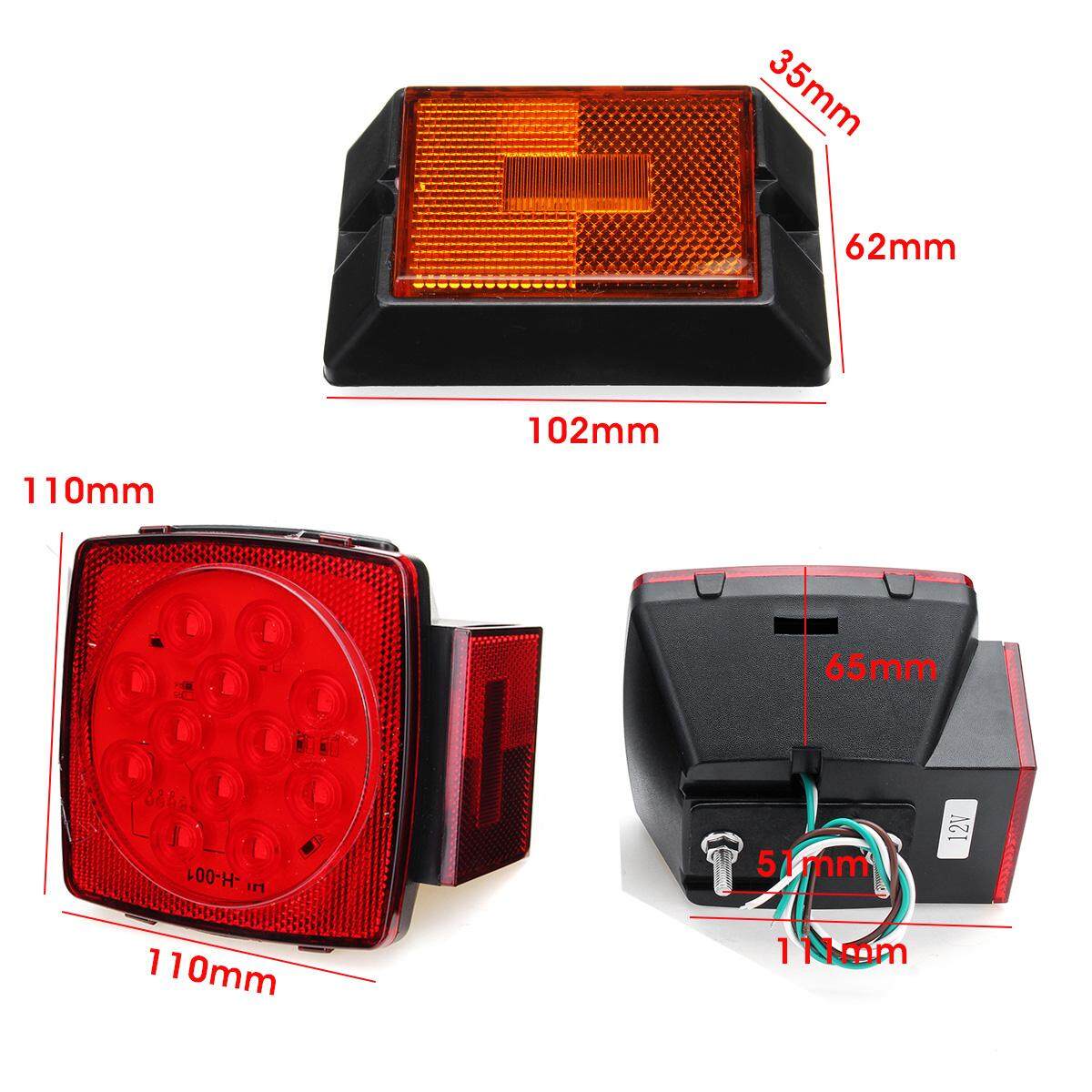 Generic Rear Led Submersible Trailer Tail Lights Kit Boat Marker Truck Round Waterproof Jumia