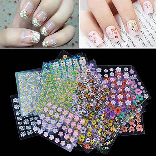 30 hình dán móng tay 3D hình hoa nghệ thuật thời trang - INTL