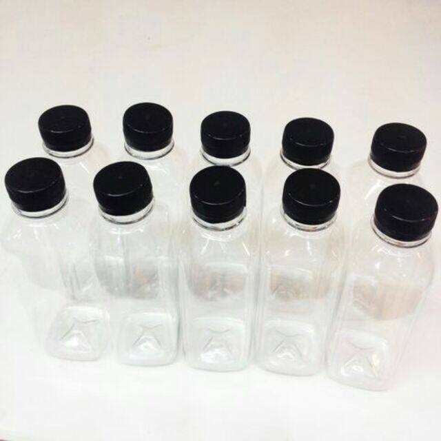 Sỉ 50-100 chai nhựa vuông,tròn 350ml,500ml,1 lít,1,5 lít đựng đồ ăn,đồ uống nắp đen,nắp trắng