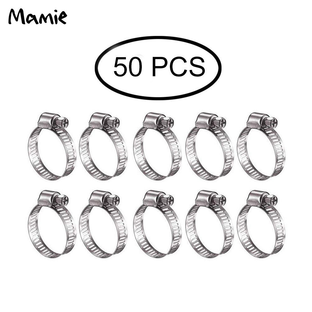 Mamie Kẹp Ống Mềm Thép Không Gỉ Có Thể Điều Chỉnh 13-19Mm Phạm Vi Bánh Vít Kẹp Ống Mềm Kẹp Ống Nước