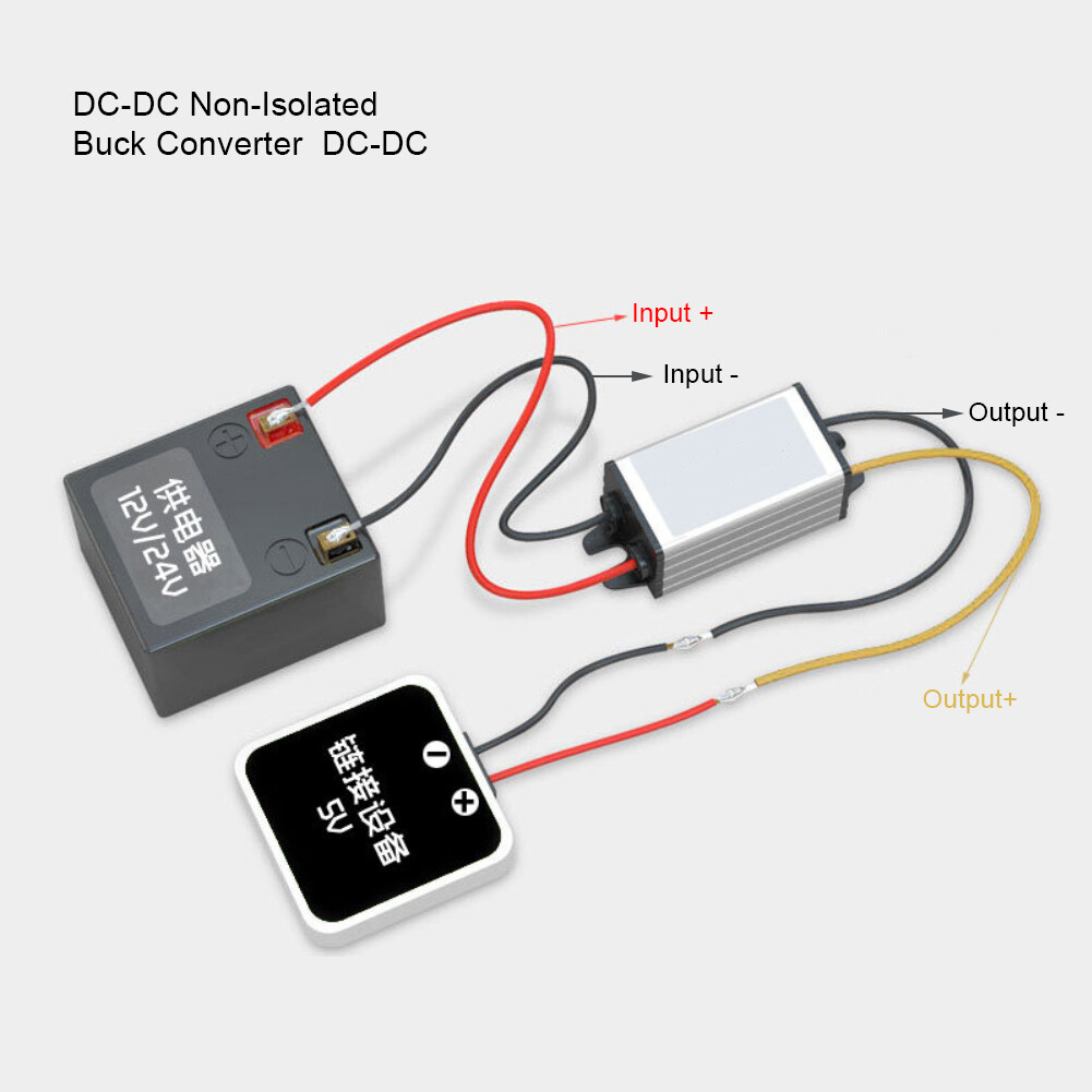 Bộ chuyển đổi buck DC-DC 24V sang 12V Bộ nguồn bước xuống hiệu suất cao có thể điều chỉnh 5A buck không cách ly Dòng điện và điện áp không đổi