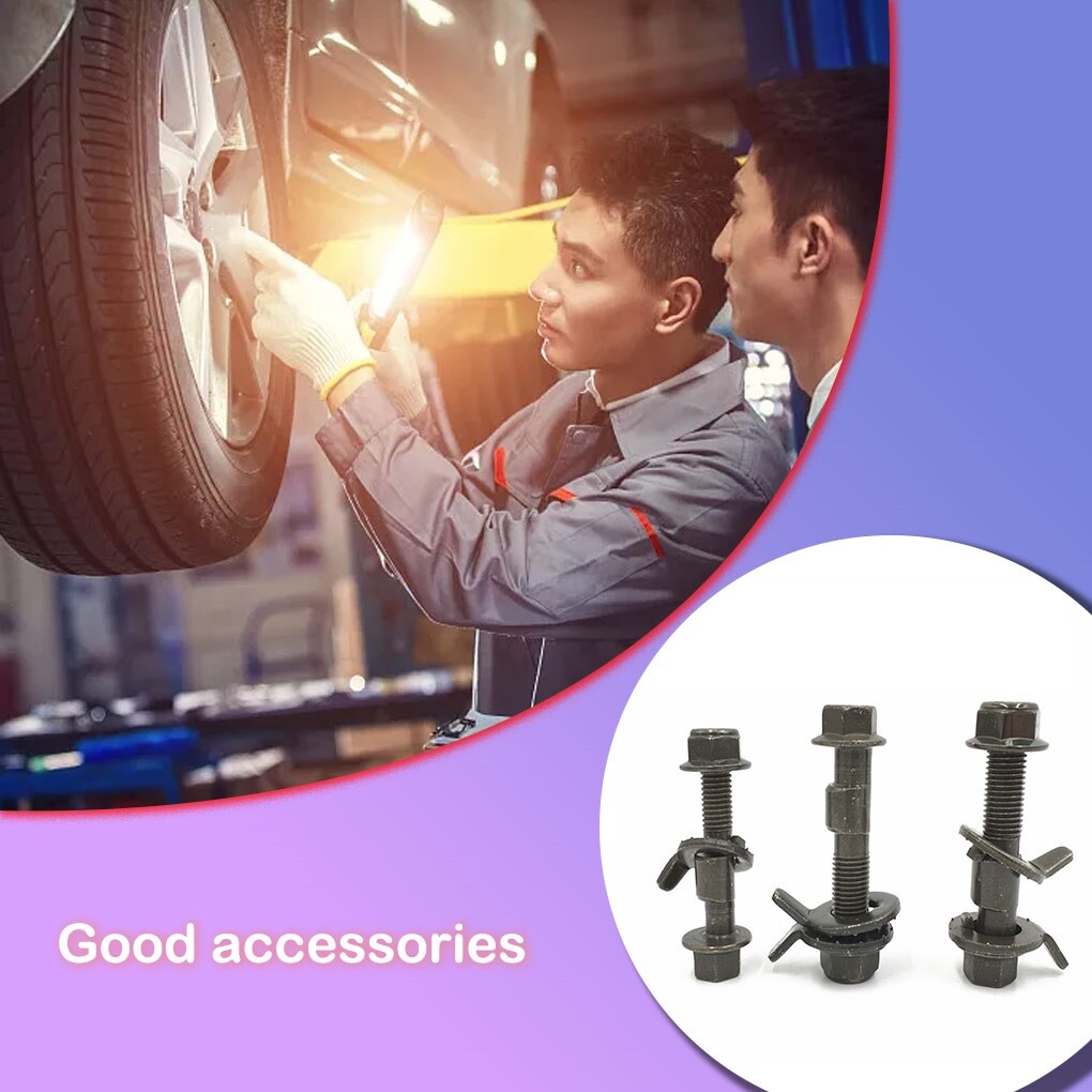 【Wheel hub nut】 3 Pieces Wheel Alignment Camber Bolts Adjustable Automobile Repair Maintenance Screw Portable Professional Tyre