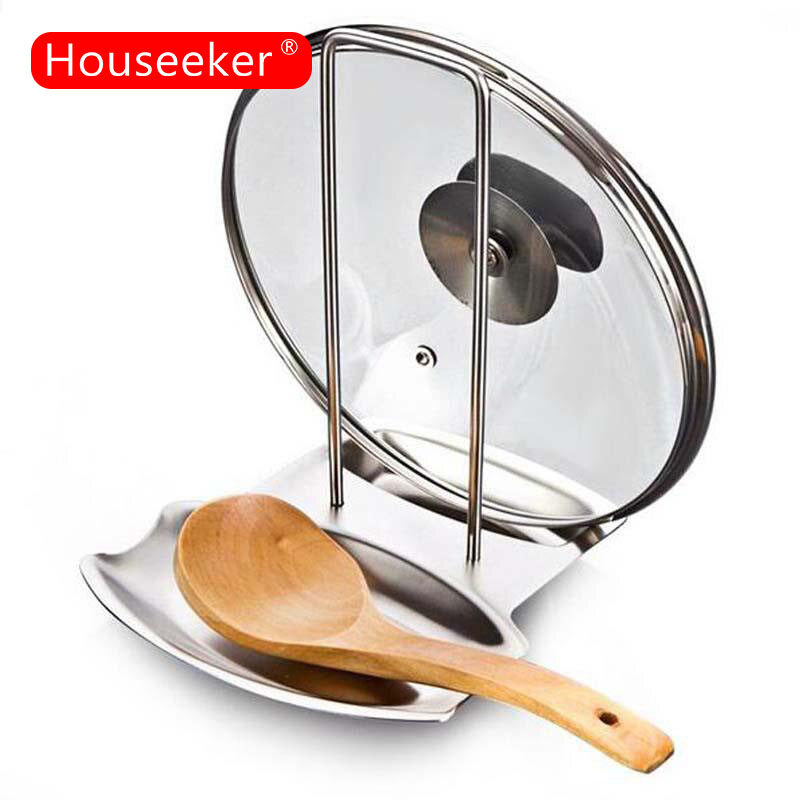 Houseeker Giá để nắp nồi/ muỗng chất liệu inox tiện lợi cho nhà bếp 1# - INTL