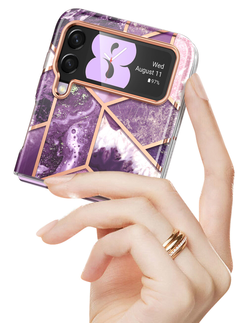 Ốp lưng i-blason cho samsung galaxy z flip 3 5g ốp bảo vệ cosmo không có bảo vệ màn hình tích hợp