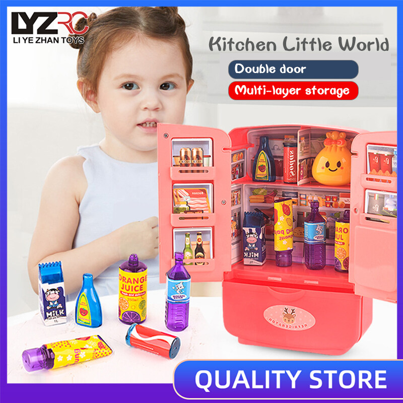 LYZRC Mini Kitchen Set Toy For kids Simulation Kitchen Set And Play House Simulation Refrigerator Toy