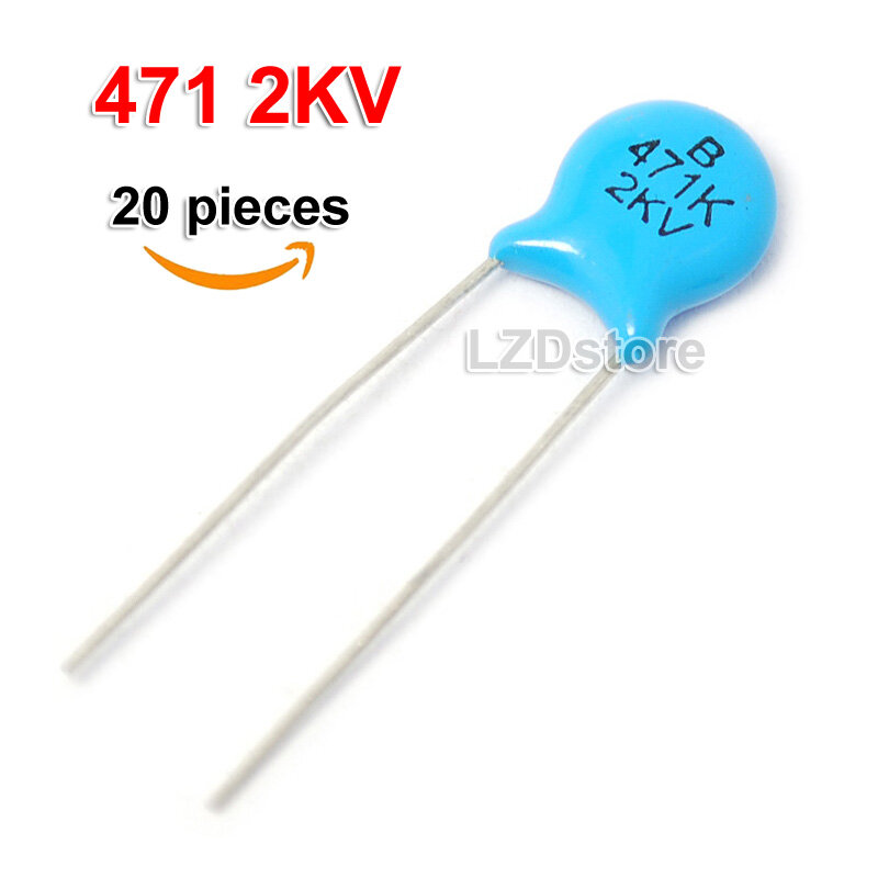 20 cái điện áp cao tụ gốm 680pf 681 681k 470pf 471 471k 2kv 2000v