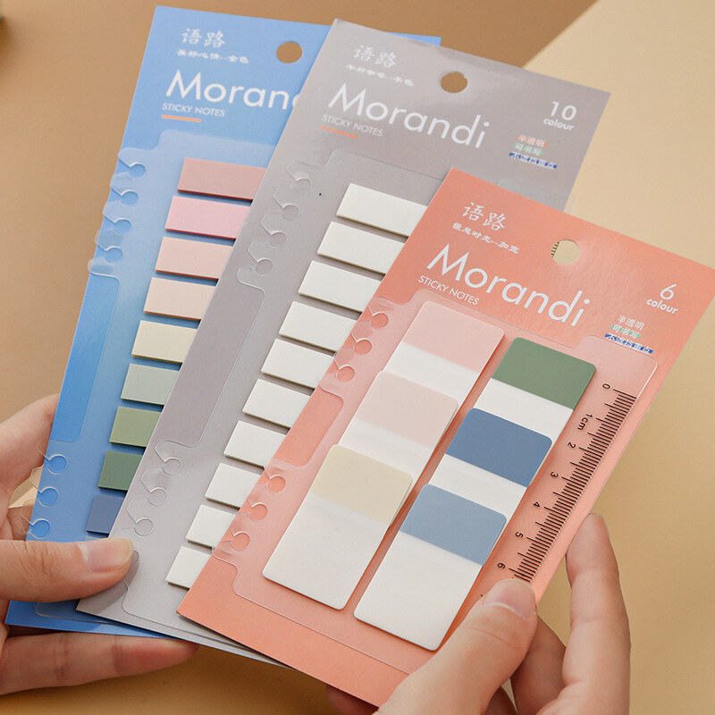 120 tờ giấy dán ghi chú màu morandi nhãn dán chỉ mục nhãn dán có thể ghi nhắc nhở chống thấm nước n times vật tư văn phòng phẩm