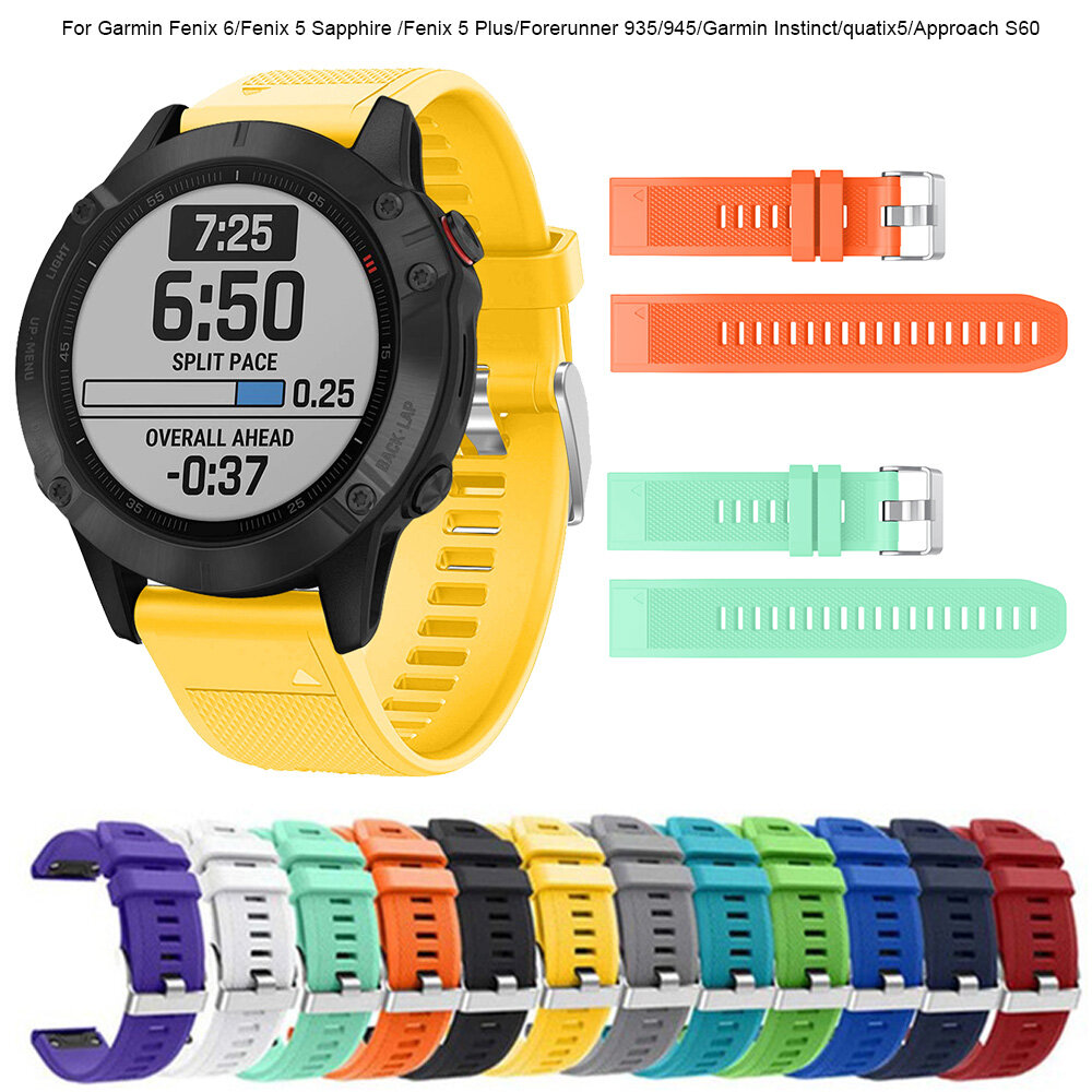 Dây Đeo Đồng Hồ Tháo Nhanh 22Mm, Dây Đeo Cổ Tay Silicon Cho Garmin Fenix 6/6 Pro/Fenix 5/5 Plus /Forerunner 935/945/Instinct