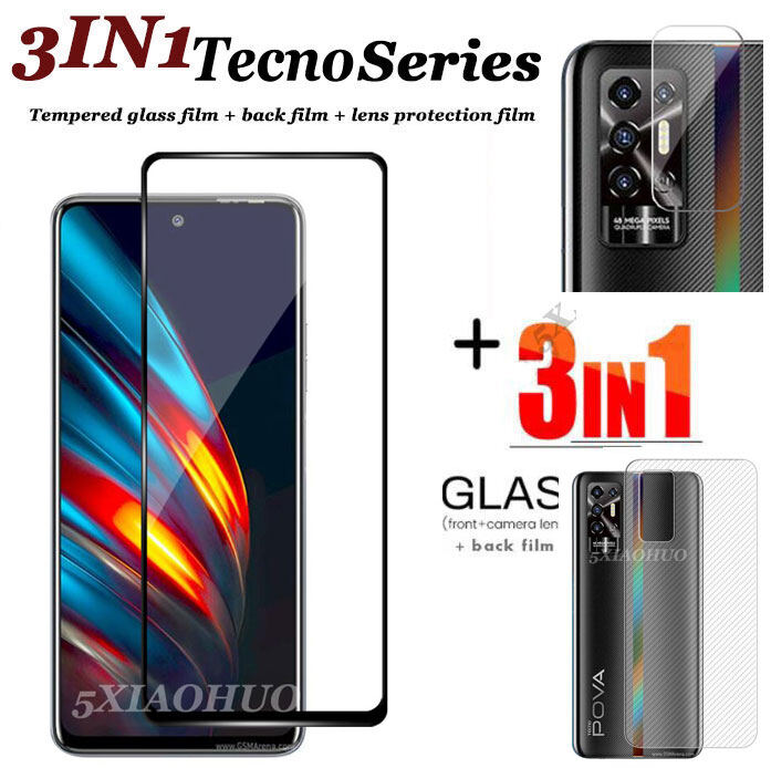 3 Trong 1 Cho Phim Kính Cường Lực Tecno Pova 2 + Phim Kính Cường Lực Trong Suốt + Phim Ống Kính Bảo Vệ Màn Hình Tecno Pova2 Phim Kính Cường Lực