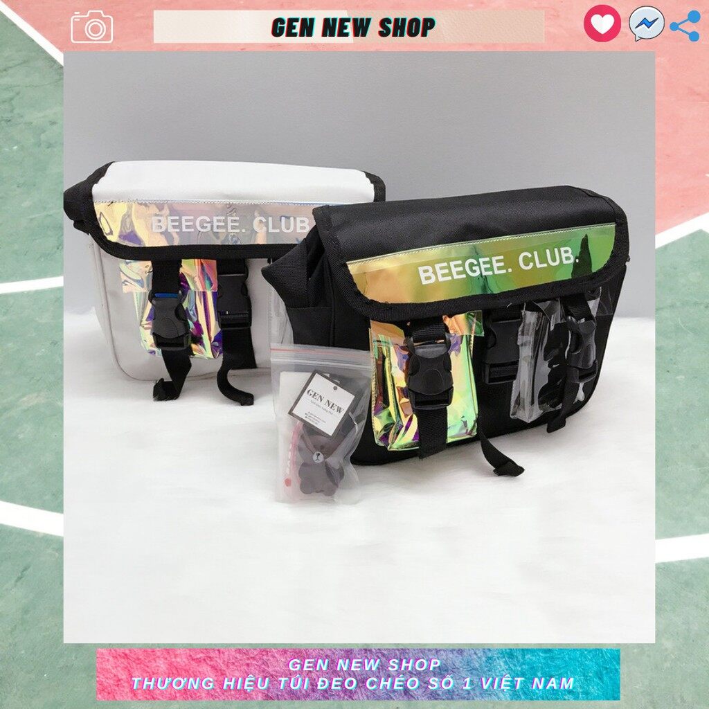 [HCM]Túi Đeo Chéo Dạ Quang Phản Quang Phát Sáng Thời Trang Nam Nữ ĐC DQ BG 03 ( tặng móc khóa+ giấy thơm )