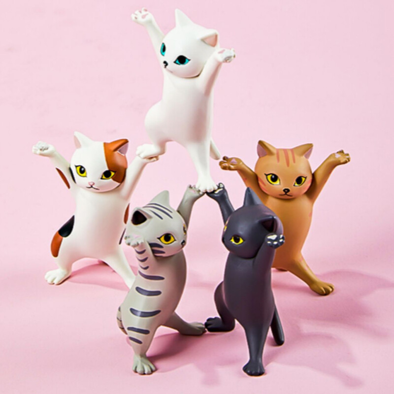 Hộp Đựng Bút Hình Mèo Hoạt Hình, Đồ Chơi Mèo Con Nhảy Múa Làm Bằng Tay Hoạt Hình Mê Hoặc Hộp Đựng Bút Văn Phòng Trang Trí Búp Bê Mô Hình Nhân Vật Quà Tặng Trẻ Em