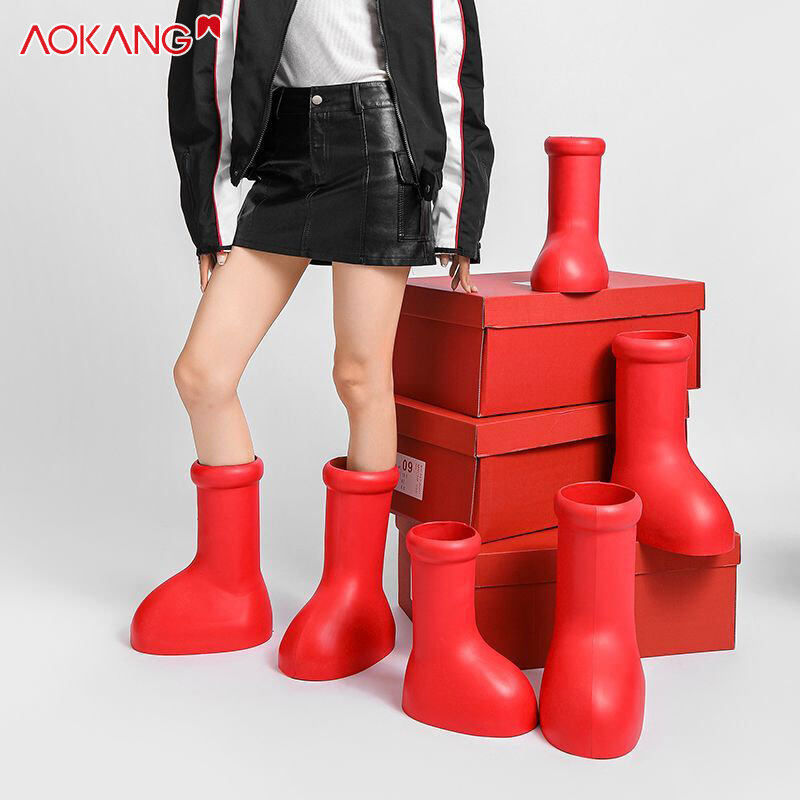 Đôi giày đỏ của Astro Boy Aokang với cùng một phong cách mới ống cao dày