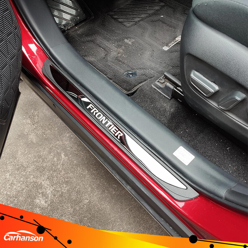 Carhanson Miếng Dán Xe Hơi Cho Nissan Frontier Tấm Bọc Bàn Đạp Ngưỡng Cửa Bậc Thang Bên Hông Bằng Thép Không Gỉ Dải Bảo Vệ Trang Trí Phụ Kiện Ô Tô