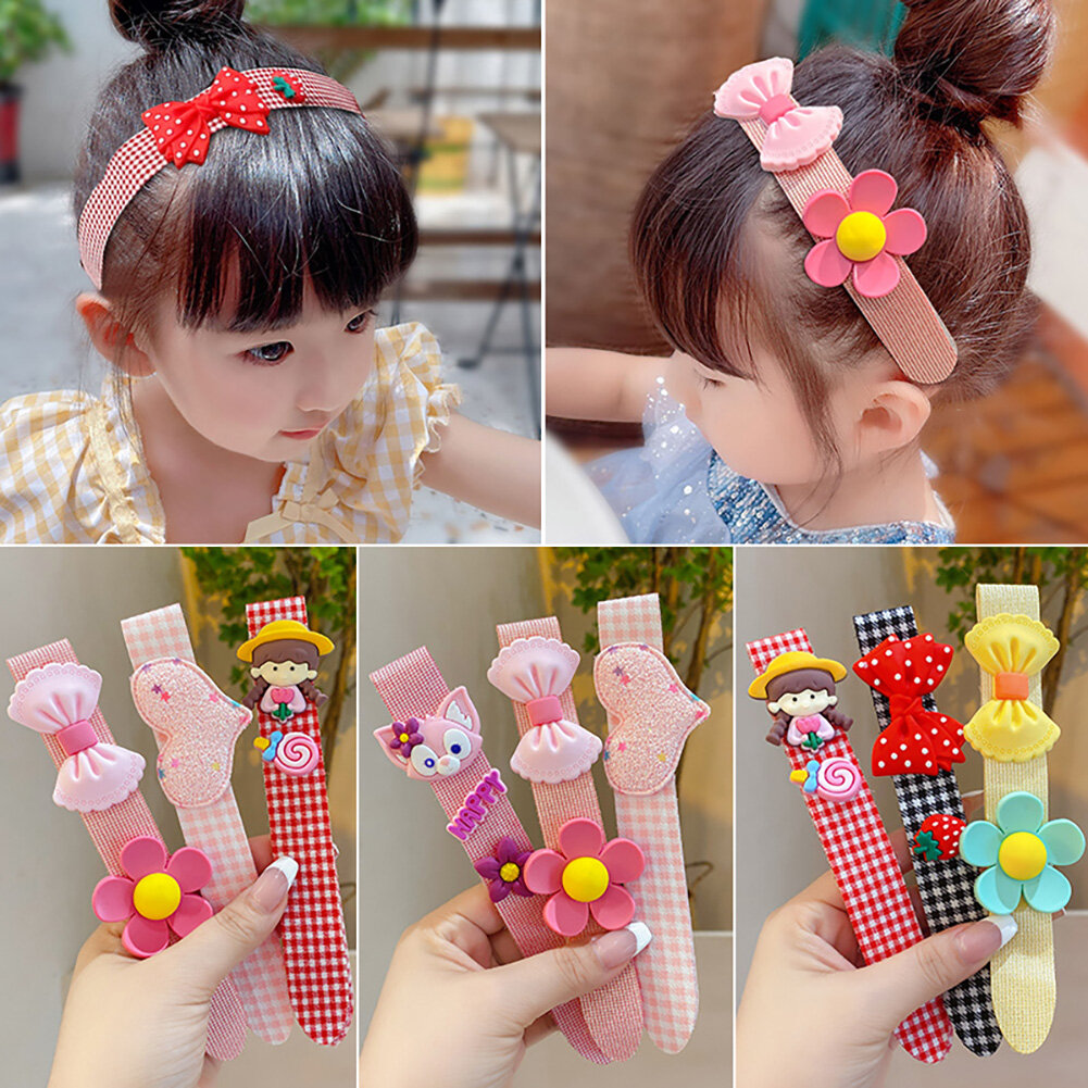 Băng đô nơ cho bé gái bc phụ kiện tóc velcro băng đô cài tóc băng đô cho bé băng đô kẹp tóc mái kẹp giữ tóc gãy