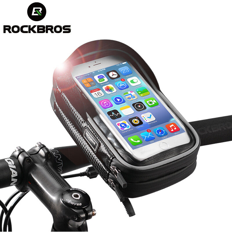 ROCKBROS 6 Bicycle Bag Phone TPU Touch Screen Motorcycle handlebar Waterproof Phone Holder Cycling Earphone Phone Bags Motorcycle Phone Bag Lazada PH