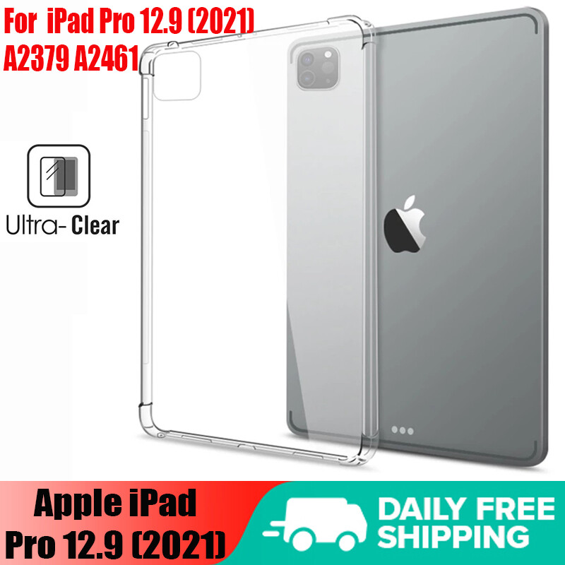 Trường hợp silicone chống sốc ốp lưng tpu dẻo thế hệ thứ 5 12.9 ''cho apple ipad pro 2021 inch 12.9 a2379 a2461 pro ốp lưng trong suốt trong suốt
