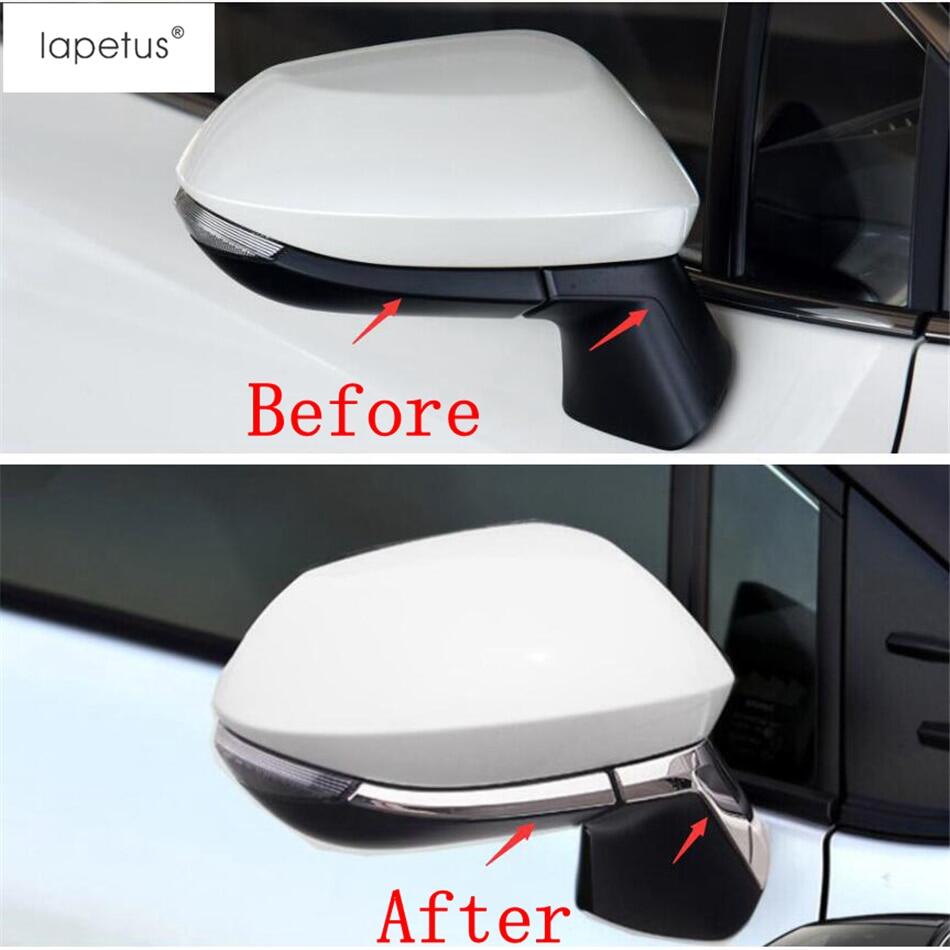 Lapetus Accessories Fit For Toyota Corolla Abs Outside Door Rearview Mirror Strip Decoration Kit Trim / Chrome