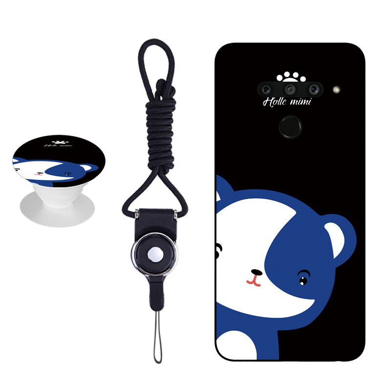 Ốp Lưng Điện Thoại LG V50 ThinQ Ốp Lưng Mềm Có Cùng Họa Tiết Giá Đỡ Điện Thoại Và Dây Thừng