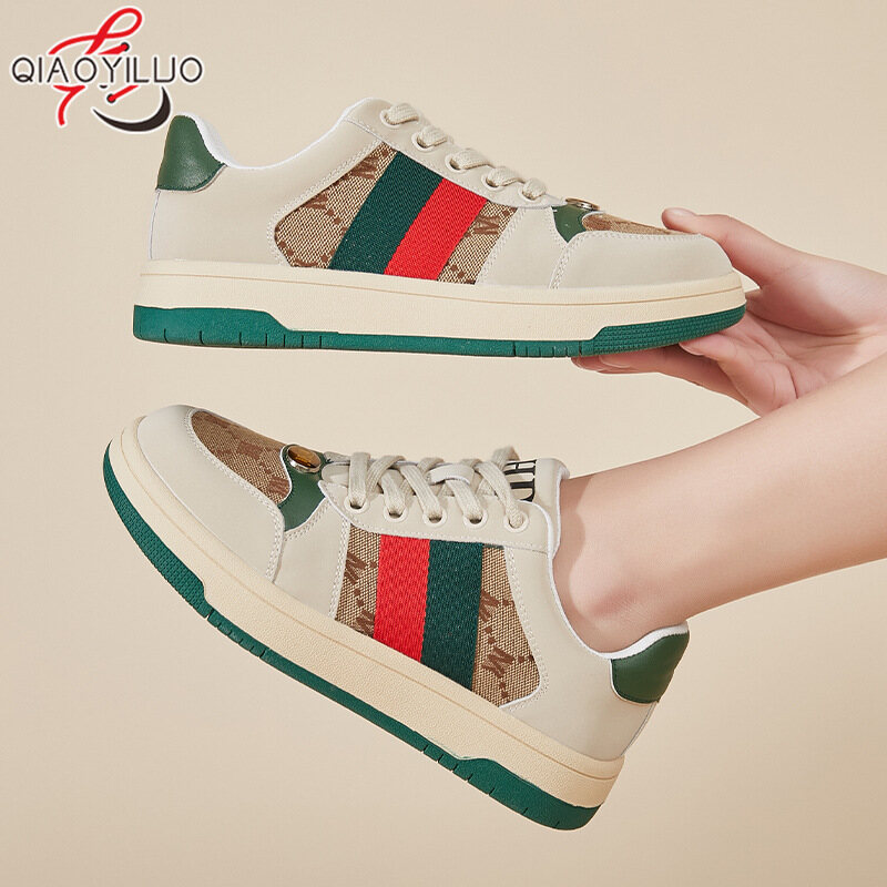  QiaoYiLuo Women's shoes flying woven sports shoes large size EVA thick-soled lightweight over-foot shoes fashion rocking shoes casual shoes 