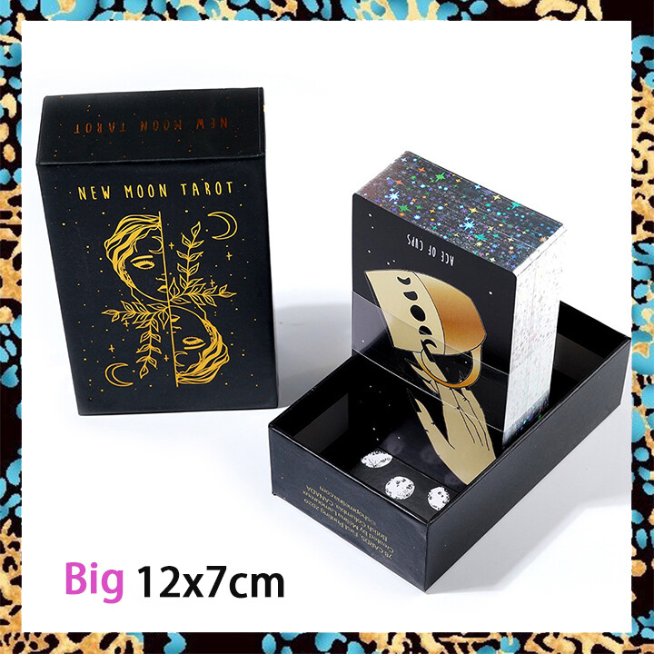 Lá bài tarot new moon | kích thước lớn tiêu chuẩn 12x7cm | bộ bài tarot viền mạ vàng | 78 lá bài | lá bài bói toán | tarot card